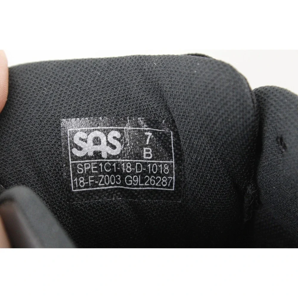 SAS Mission One-M Black Lace Up Sneakers Athletic Running Shoes Vibram Men's 7 B